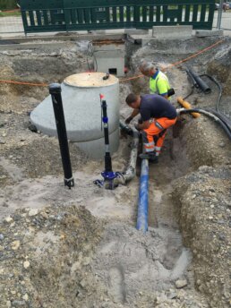 Herstellung Anschlussleitung Unterdruckentwässerungssystem Östlich der Waldstraße Böblingen
