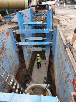 Blick in die Baustelle: Sanierung eines DN 1000 Kanals - Bild Kanalsanierung