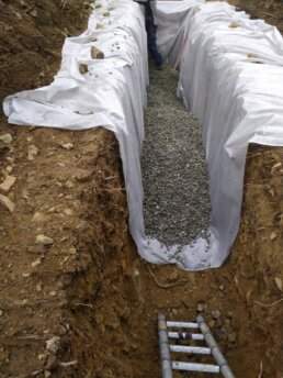 Property drainage Infiltration trench