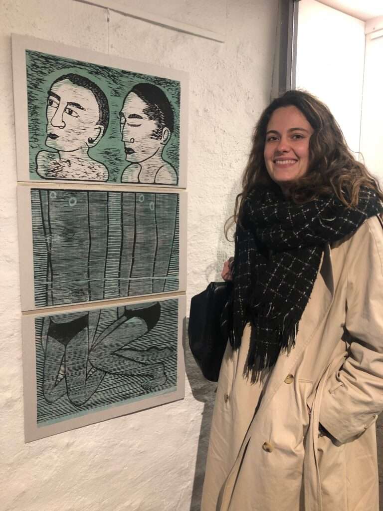 Federica Collini bei der Ausstellung WASSER im Zündorfer Wehrturm
