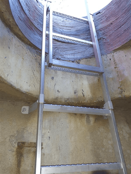 Ladder in a manhole in the town of Böblingen
