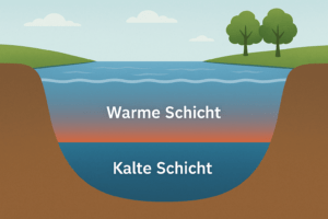 Thermische Seewassernutzung See mit kalter und warmer Schicht