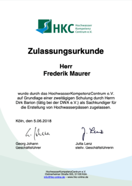Approval Frederik Maurer HKC Expert